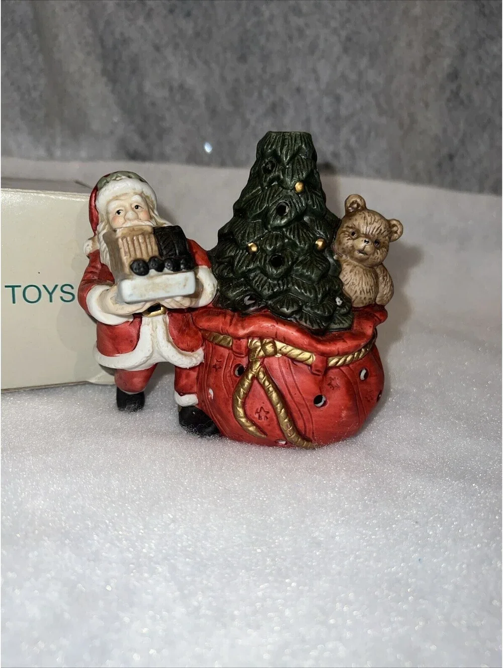 PartyLite #PO554 Santa With Toys Tealight Candle Holder - Picture 2 of 6